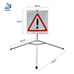 Reflective Tripod Warning Sign - Caution Signal Reflective Tripod Folding Warning Sign